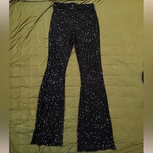 Glitter mesh flare bottoms